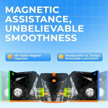 GAN 356M Speed Cube with GAN 330 Key Chain for All Ages