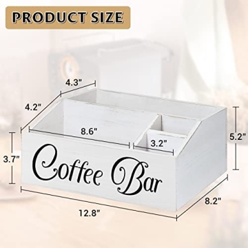 Charming Wooden Coffee Station Organizer for Any Space