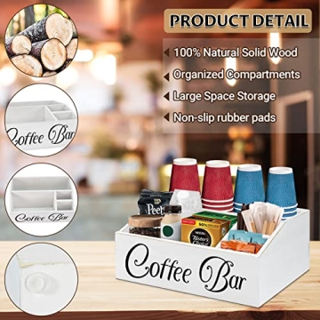 Charming Wooden Coffee Station Organizer for Any Space