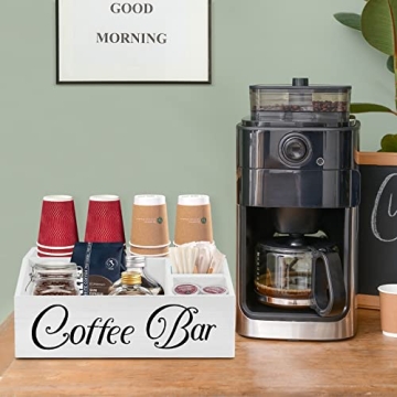 Charming Wooden Coffee Station Organizer for Any Space