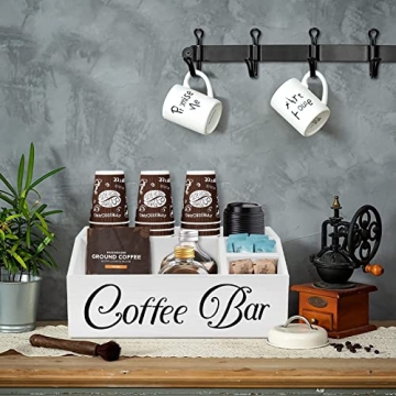 Charming Wooden Coffee Station Organizer for Any Space