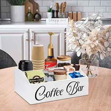 Charming Wooden Coffee Station Organizer for Any Space