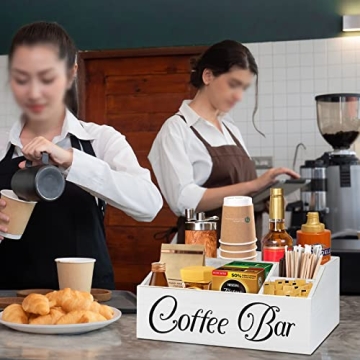 Charming Wooden Coffee Station Organizer for Any Space