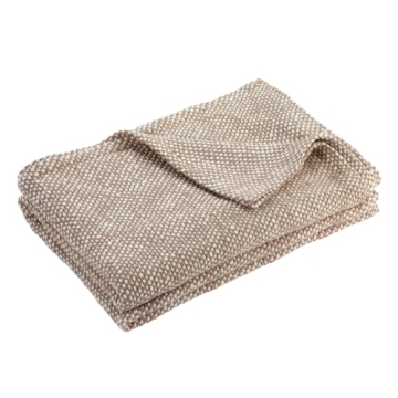 Nate Home Basket Weave Blanket - Lightweight Cotton Comfort