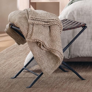 Nate Home Basket Weave Blanket - Lightweight Cotton Comfort