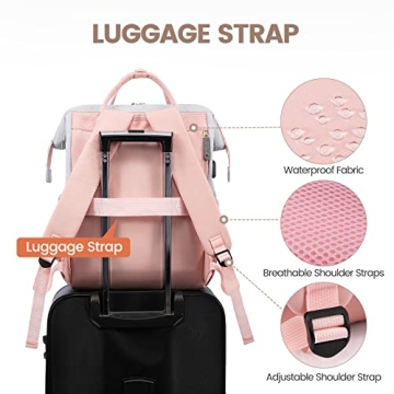 LOVEVOOK Stylish Laptop Backpack for Women with USB Port