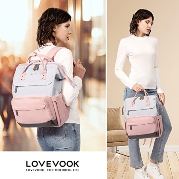 LOVEVOOK Stylish Laptop Backpack for Women with USB Port