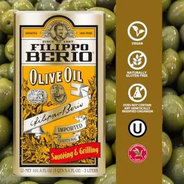 Filippo Berio Pure Olive Oil, 101.4 Ounce Tin