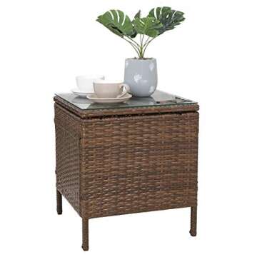 Alek 3-Piece Rattan Bistro Set for Stylish Outdoor Comfort