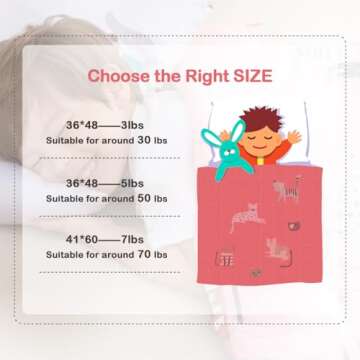 Sivio Weighted Blanket - 100% Cotton Weighted Blanket 5 lbs 36 x 48 inches, Washable Breathable Soft Heavy Blanket for Calm Sleeping for Home and School Nap, Pink Cat