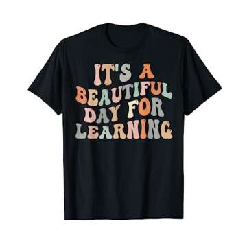 IT’S A BEAUTIFUL DAY FOR LEARNING Retro Teacher Student Kids T-Shirt