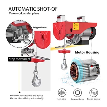 VIVOHOME Electric Hoist 440 Lbs Winch with Remote Control