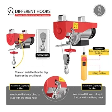 VIVOHOME Electric Hoist 440 Lbs Winch with Remote Control