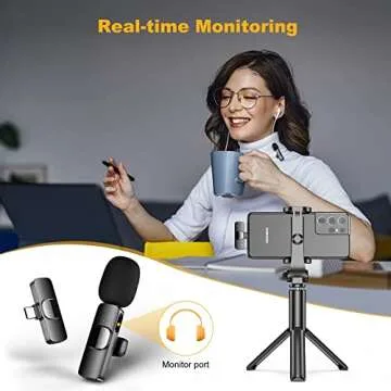 Wireless Lavalier Microphone for iPhone iPad | Dual Mic with Noise Reduction