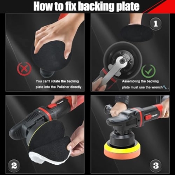 Powerful AOBEN Car Buffer Polisher with 6 Variable Speeds