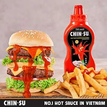 The Original Vietnamese Chili Sauce, CHIN-SU Sweet Sriracha Chili Sauce, Organic Pasta Sauce, Pizza Sauce, Rippen Chili Garlic Hot Sauce, Salsa Hot Spaghetti Sauce BBQ Sauce Gift Set, 1 Pack of 8.82oz