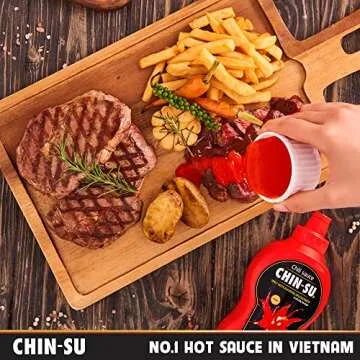 The Original Vietnamese Chili Sauce, CHIN-SU Sweet Sriracha Chili Sauce, Organic Pasta Sauce, Pizza Sauce, Rippen Chili Garlic Hot Sauce, Salsa Hot Spaghetti Sauce BBQ Sauce Gift Set, 1 Pack of 8.82oz