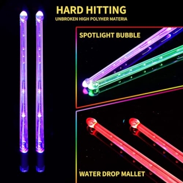 Rechargeable Color Changing Drumsticks for Every Drummer