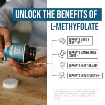 L-Methyl Folate 15mg & Methyl B12 for Mood & Cognition Support