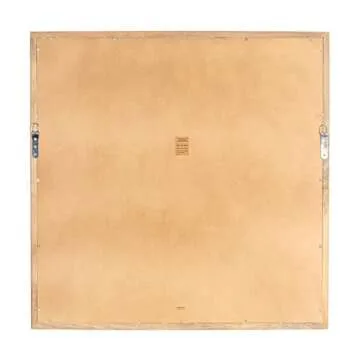 Bloomingville Mango Wood Framed Printed Dhurrie Wall Decor, Black and Cream