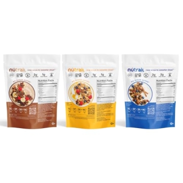 NuTrail Nut Granola Cereal, No Sugar Added Variety Pack