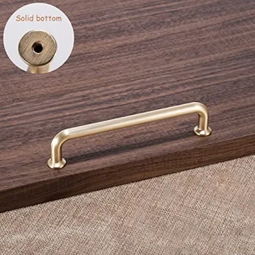 Brushed Brass Cabinet Pulls - Elegant 10 Pack Handles