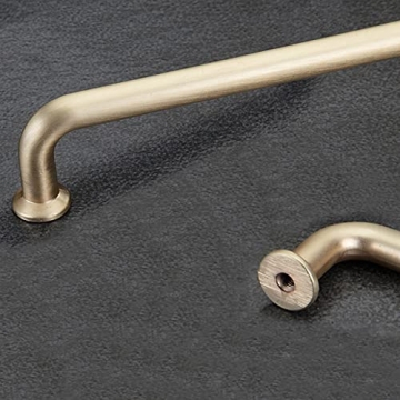 Brushed Brass Cabinet Pulls - Elegant 10 Pack Handles