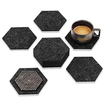 Stylish Absorbent Felt Coasters Set for Home or Office