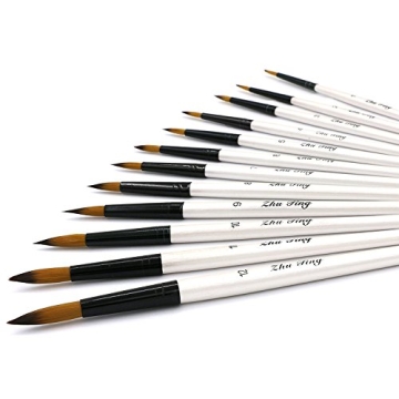 Quality Pointed Round Paint Brush Set for Artists