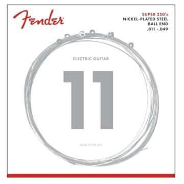 Fender Super 250 Electric Guitar Strings - Premium Nickel Plated Steel, .011-.049