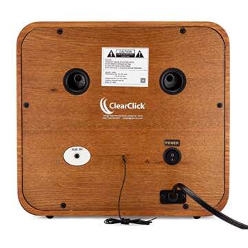 ClearClick Classic Vintage Retro Style AM/FM Radio with Bluetooth & Aux-in - Handmade Wooden Exterior