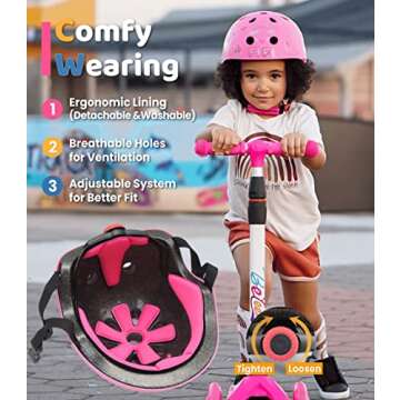 Simply Kids Bike Helmet with DIY Stickers for Toddler Boys Girls I CPSC & CE Certified for Skateboard Roller-Skating Bicycle I Baby Infant Child Ages 2-4 3-5 5-8 Year Old Unicron (Girls in Wonderland)