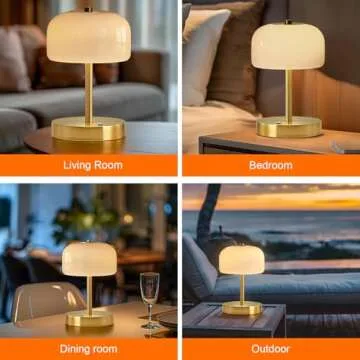 PORTRES Cordless Table Lamp - Rechargeable Stylish Lighting