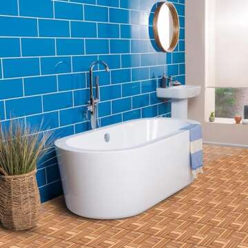 Durable Acacia Wood Interlocking Deck Tiles for Patio Decor