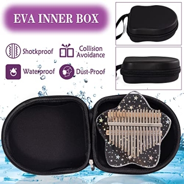 LUCKIPLUS 17 Keys Star Crystal Acrylic Kalimba Thumb Piano