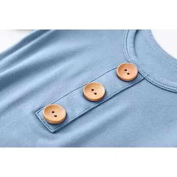 Newborn Baby Boys Girls Knotted Gown Hat Set Soft Viscose from Bamboo Infant Sleeper Baby Sleep Gown with Mittens (Dusty Blue, 0-3 Months)