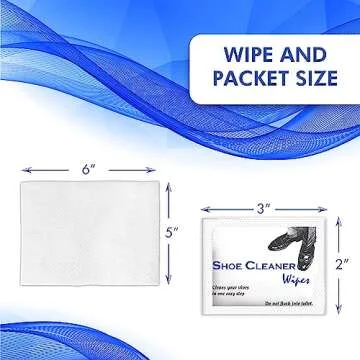 Diamond Wipes Pre-Moistened Shoe Shine Wipes, Streak-Free Shoe Cleaner Pack of 50 Individually Wrapped Wet Wipes - Use On Leather, Travel Essentials