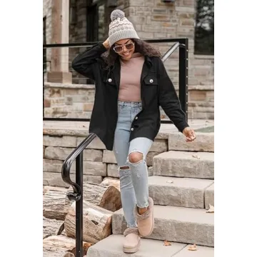 VICHYIE Womens Corduroy Oversized Shacket for Every Style