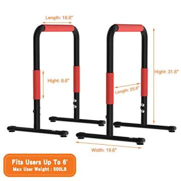 Royal Fitness Dip Bar Station for Versatile Home Workouts