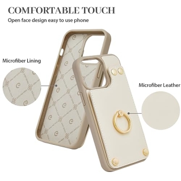 Stylish LAMEEKU Leather Wallet Case for iPhone 15 Plus