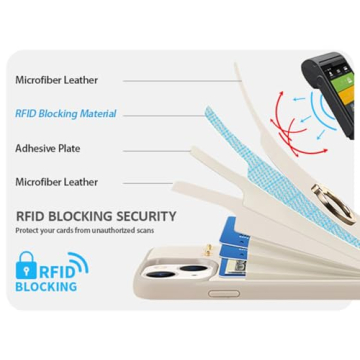 Stylish LAMEEKU Leather Wallet Case for iPhone 15 Plus