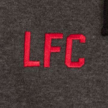 Liverpool FC Official Mens Fleece Zip Hoody - Grey Large