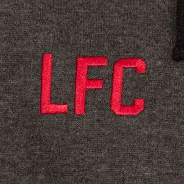 Liverpool FC Official Mens Fleece Zip Hoody - Grey Large