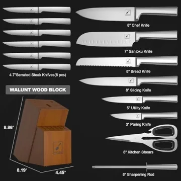 Imarku 15-piece Ultra Sharp Kitchen Knife Set