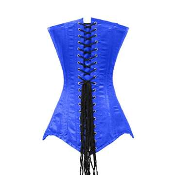 luvsecretlingerie Heavy Duty 26 Double Steel Boned Waist Training Satin Normal Torso Overbust Shaper Corset #8151-OT-SA