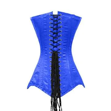 luvsecretlingerie Heavy Duty 26 Double Steel Boned Waist Training Satin Normal Torso Overbust Shaper Corset #8151-OT-SA