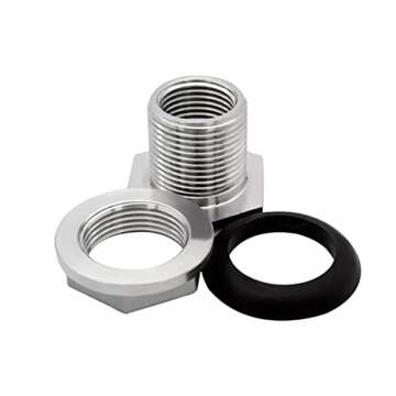 Beduan 1" Female Bulkhead Water Tank Connector Stainless Steel Thru-bulk Fitting