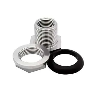 Beduan 1" Female Bulkhead Water Tank Connector Stainless Steel Thru-bulk Fitting