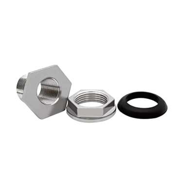 Beduan 1" Female Bulkhead Water Tank Connector Stainless Steel Thru-bulk Fitting