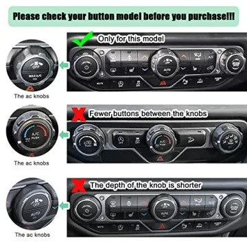 Aluminum Knobs Ring Covers for 2018-2025 Jeep Wrangler Gladiator